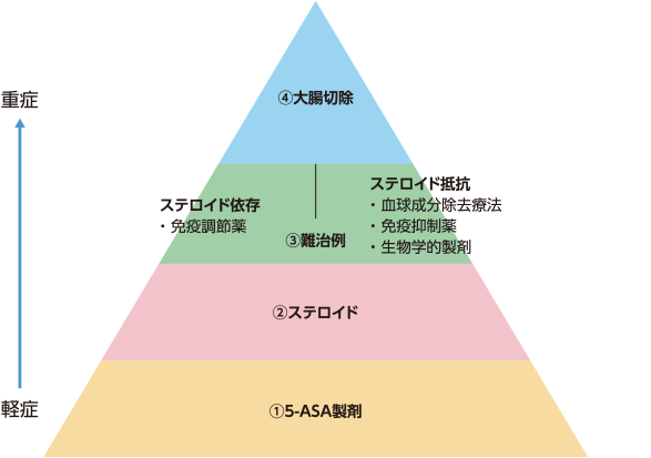 潰瘍性大腸炎の治療の進め方