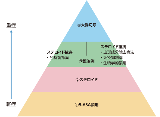潰瘍性大腸炎の治療の進め方